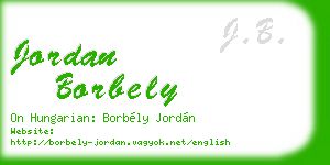jordan borbely business card